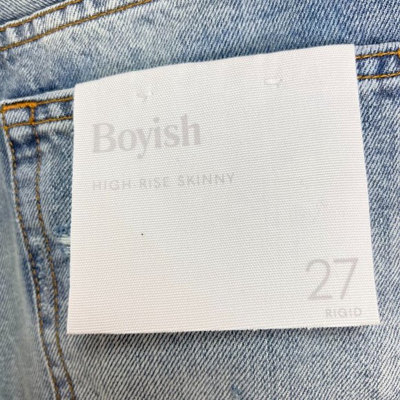 NWT Free People Boyish By Her Billy Women's Size 27 High Rise Skinny Jeans Denim - Picture 11 of 16